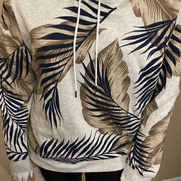Mens SUN + STONE Leaf Print Hoodie- Size XL - Picture 10 of 15